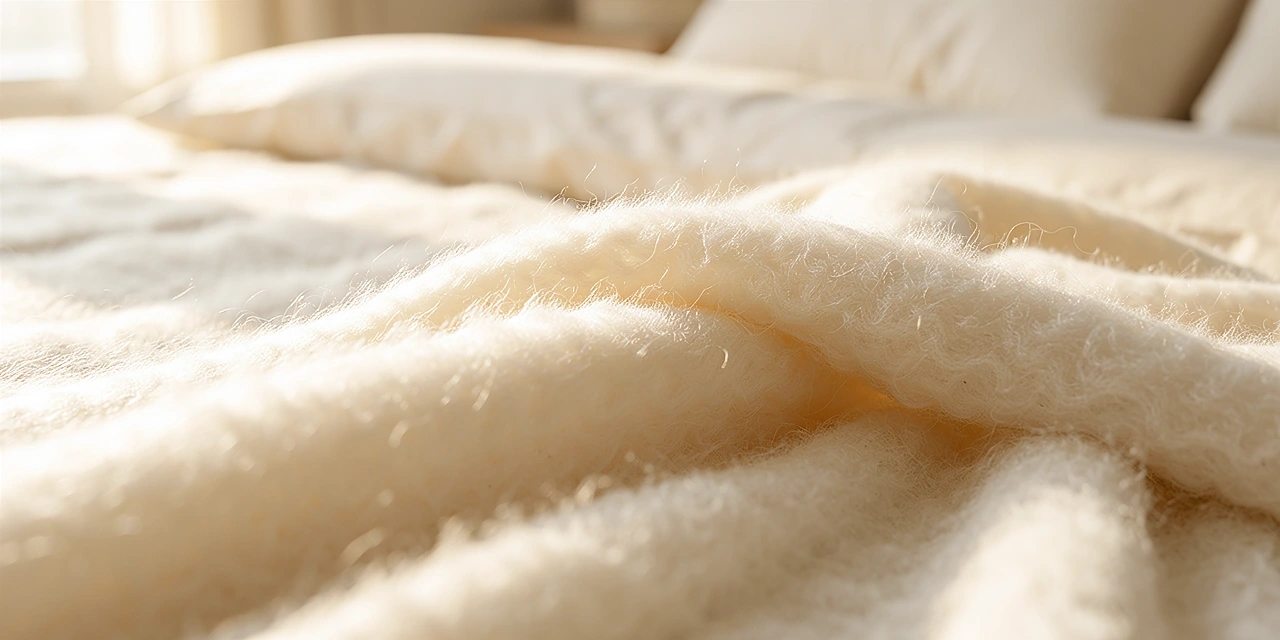 Detalle de fibras naturales para descanso
